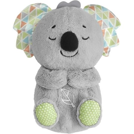 Fisher-Price Soothe 'n Snuggle Koala, plys lydmaskine babylegetøj med realistisk åndedrætsbevægelse