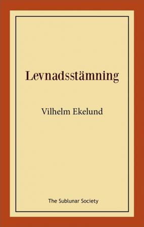 Levnadsstämning - Bok av Vilhelm Ekelund - Häfte