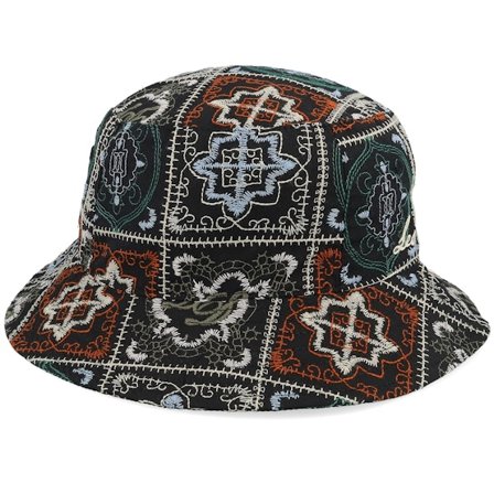 Les Deux - Zwart bucket Hoed - Tile Hat Black Bucket @ Hatstore