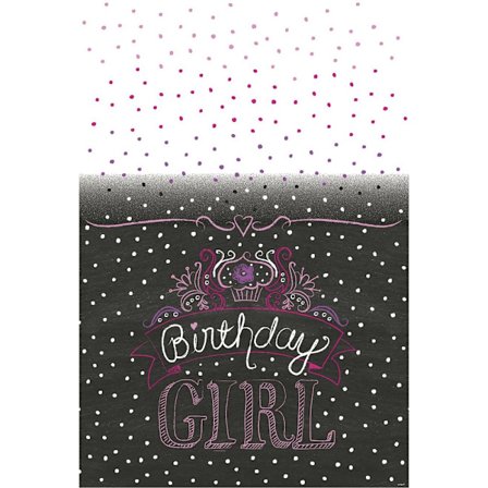 Unik fest födelsedagsflicka plast fest bordsduk en storlek B