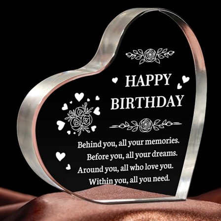 Akrylplakett Födelsedagspresenter för Kvinnor Män, Presentidéer för Grattis på Födelsedagen Damer Herrar Vänner