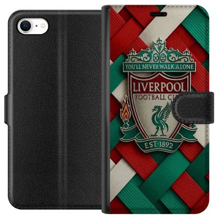 Yhteensopiva Lompakkokotelo Apple Apple iPhone 6 Liverpool Football Clubin tunnus, jossa You'll Never Walk Alone voimakkaassa graafisessa suunnittelus