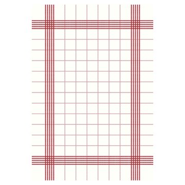 Serviett Kjø.Håndkle Rød 38x54