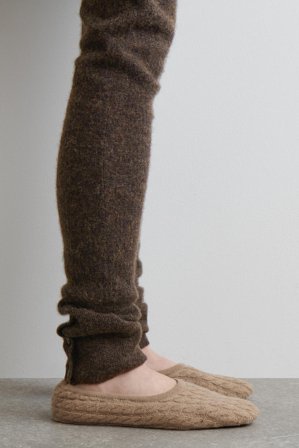 COS Women's Slippers In Maglia A Trecce in Beige