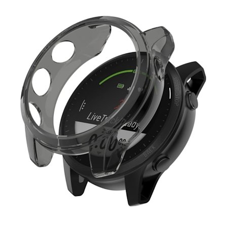 Garmin Forerunner 945 genomskinligt TPU-skydd - Genomskinlig Svart