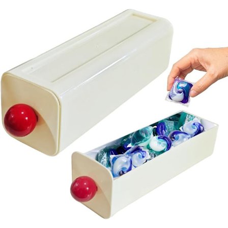 Opbevaringsbeholder til opvasketabs, hængende opbevaringsskuffe til vaskemiddel, vægmonteret holder til køkkenvaskskab til opbevaring af vasketabs og 