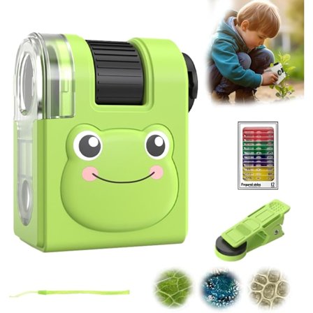 Mini Mikroskop til Børn, Lille Forsker Mikroskop, Bærbart Puslespil Udendørs Udforskningsværktøj