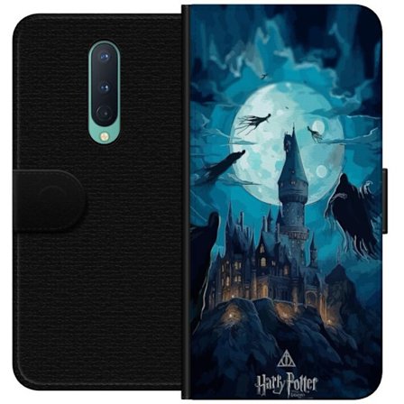 Yhteensopiva Lompakkokotelo OnePlus OnePlus 8 Maaginen fantasiakuvaus, jossa linna kuunvalossa ja leijuvat olentot, pimeä satuilmapiiri noitataiteen