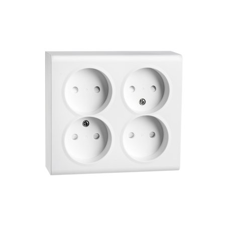 SG Stikkontakt Påvegg 4-veis u/j hvit