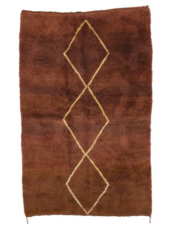 Berber Moroccan - Mid Atlas Modern Donkerrood/Zwart (Wol, )