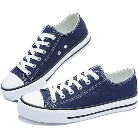 Dam Canvas Fashion Sneakers Söt Låg Topp Skor Bekväma Canvas Walking Flats För Dam