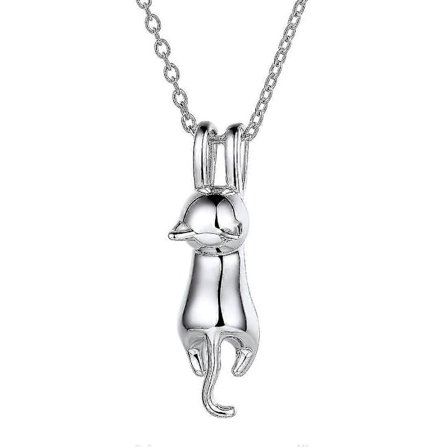 925 Sterling Sølv Kat Vedhæng Halskæde Til Kvinder Søde Dyr Smykker Bedste Gave