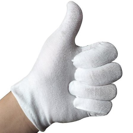 20 Par Vita Bomullshandskar Arbetshandskar