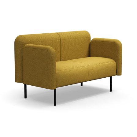 Sofa VARIETY, 2-Sitzer, Stoff Blues CSII, gold