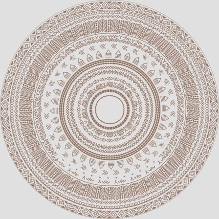 Boho rundt teppe, hjemmeinnredningstepper Sklisikker og vaskbar for soverom bad (Stil 9/100X100cm)