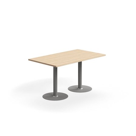 Table VERTICUS, 1400x800x720 mm, oak/silver