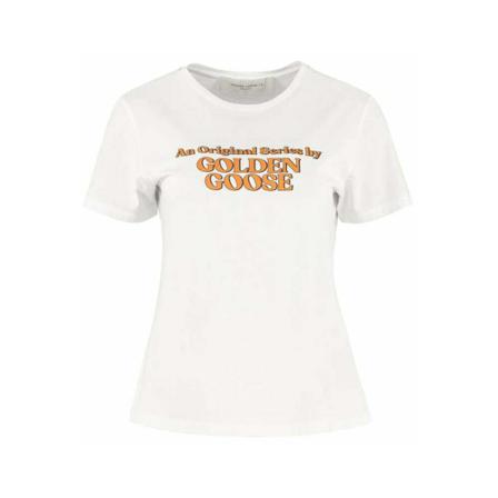 Golden Goose, T-shirt Biały, Kobieta, Rozmiar: ONE Size