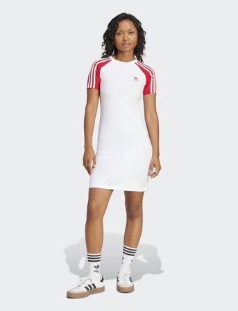 adidas Originals 3S Raglan Dress - White - XS