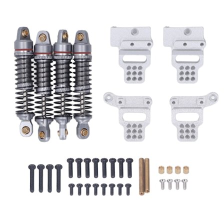 Iskunvaimentimet Alumiini Iskunvaimentimet Sarja Traxxas TRX4M 1/18 RC-autolle Titaaniväri