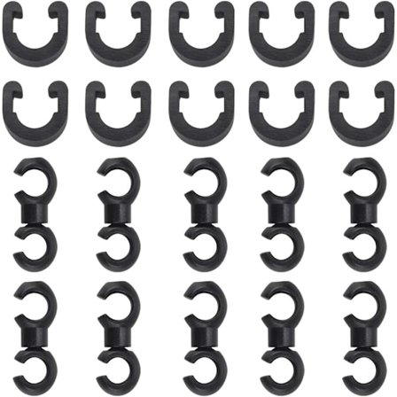 Cykelkabel- och bromshöljesfästklämmor 10 st C-kabelklämma