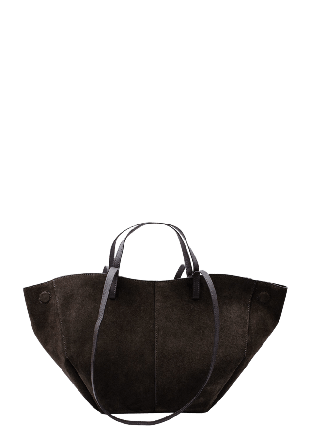 LaTalia Handväska i mocka "Nola XL" Handväskor Dam Brun 29-57 x 18 31