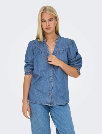 ONLY Onlraya 3/4 Shirt Dnm Akm Noos - Blue - M