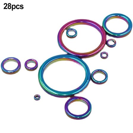 28 stk. Fiskestavs Reparationskit Ring Stangøje Udskiftningssæt Keramisk Guide Ring Stang Fiskestavs Reparationstilbehør Tackle