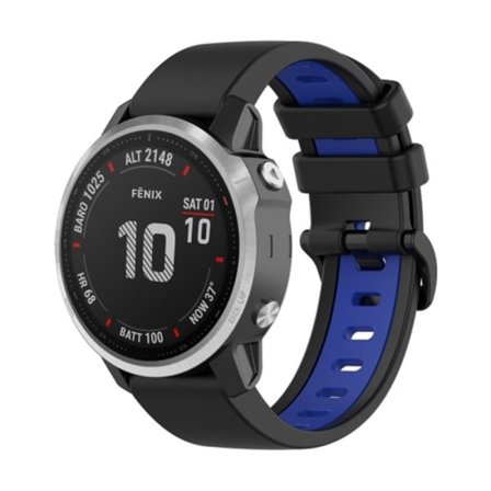 För Garmin Fenix ​​6S Pro 22 mm silikon watch i två färger