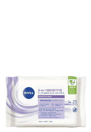 NIVEA Ansiktsservetter Sensitive Cleansing Wipes 25 st Rengöring Dam ONESIZE