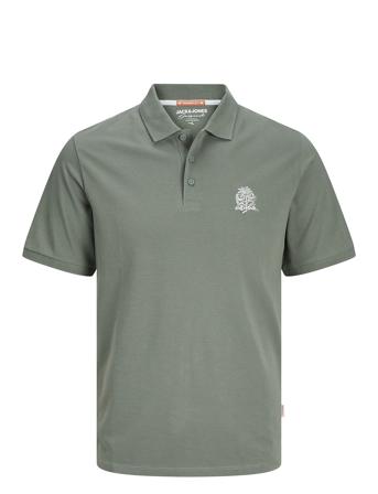 Jorpalm Emb Polo Ss Dut Smu Jnr Tops T-shirts Polo Shirts Short-sleeved Polo Shirts Green Jack & J S