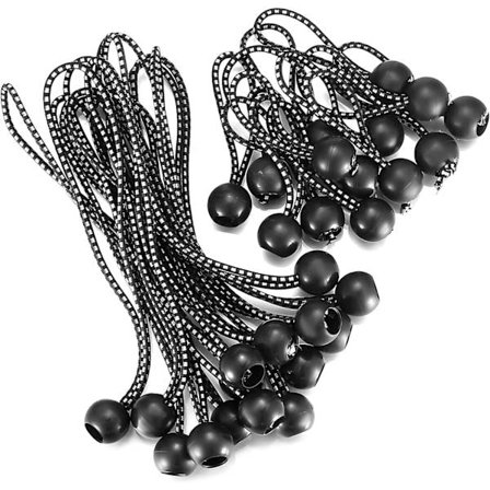 30 elastiske snore med kugler, vandtætte elastiske kugler, multifunktionelle elastiske bindestropper til udendørs vandreture og campingtilbehør