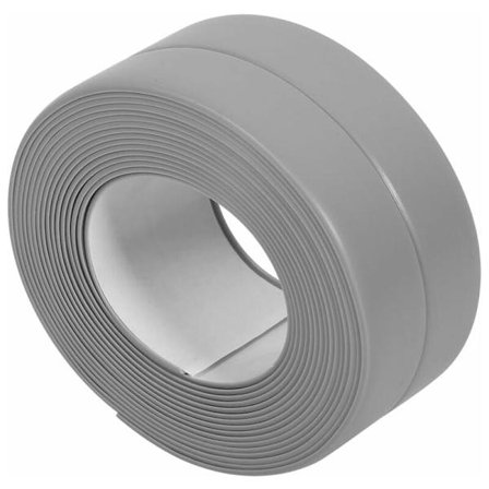 320x3.8CM brusetapeforsegling bruseforsegling badeværelse grå silikoneforsegling maskeringstape badekar PE selvklæbende køkkenhjørneforsegling
