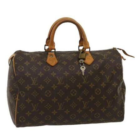 Louis Vuitton Vintage, Pre-owned Speedy 35 Monogram Handbag Bruin, Dames, Maat:ONE Size