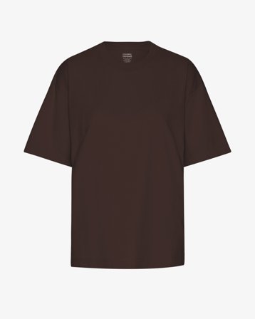 Oversized Organic T-Shirt - Coffee Brown L