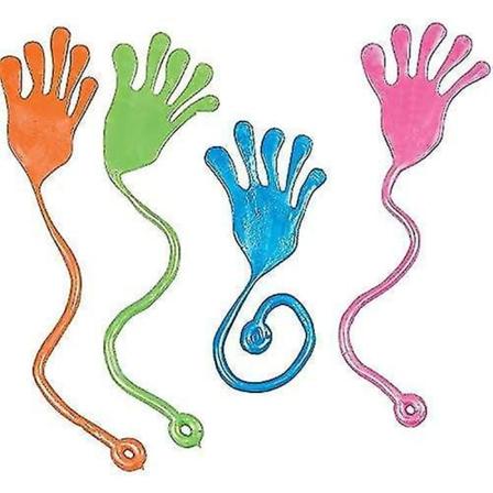 20 kpl tahmeita käsiä, tahmeita sormia, lasten juhlalahjasettejä hauskoja leluja, juhlalahjoja, hulluja hauskoja venyviä glittertahmeita käsiä, 