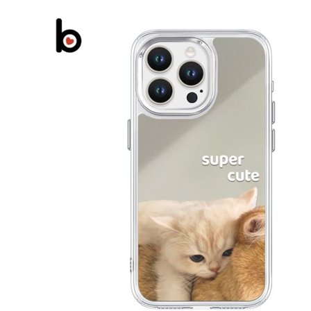 Sopii Apple-peiliin peiliin hauska kissa koira pari matkapuhelinkotelo kesä persoonallisuus niche ei osunut alkuperäiseen