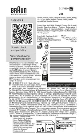 Braun Braun Series 7 Barberhode-Refill 74S 1 ORIGINAL Barberhode-Refill