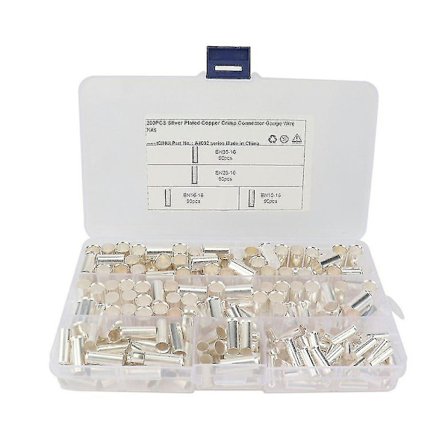 200 kpl AWG 7 5 4 2 johdinhylsyä tinaamattomasta kuparista, puristettava liitin