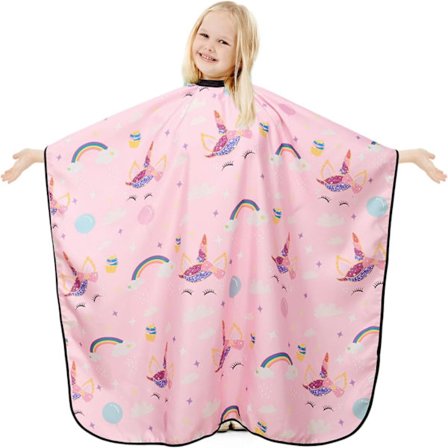 Barberskjorte for barn, frisørskjorte med justerbar halslinje, hårklippeskjorte frisørkjole salong barberkjorte hårklippeskjørte for gutter jenter