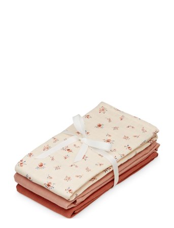 Cam Cam Copenhagen Muslin Cloth, 3-Pack - Gots - Pink - ONE SIZE