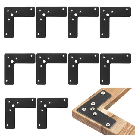 10st Flat Hörnhängslen Vinkelhängslen Fästen Platt Reparation