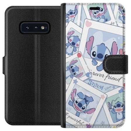 Yhteensopiva Lompakkokotelo Samsung Galaxy S10e Unelmoivat pilvet vaaleanpunaisina, lila ja sinisen sävyissä, kimaltelevine tähtineen ja pehmeän satum