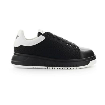 Emporio Armani Mesh Sneakers , Zwart , Heren , Maat: 43 EU