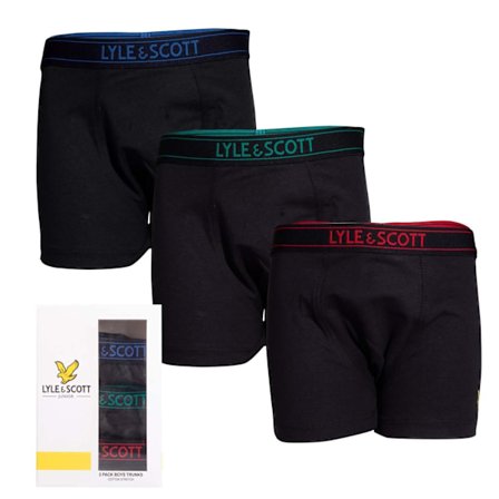Lyle & Scott Boys Chadwick Boxerkalsonger (3-pack) 6-8 år B