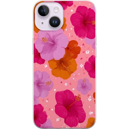 Yhteensopiva Puhelinkuori Apple iPhone 14 Punainen Hibiscus Trooppinen Kukka Kuviointi