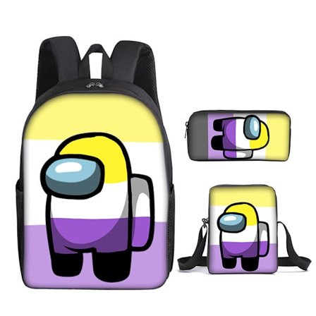 Rymdvarg 3-delt skolesekk Ryggsekk Portefølje Penalhus-15