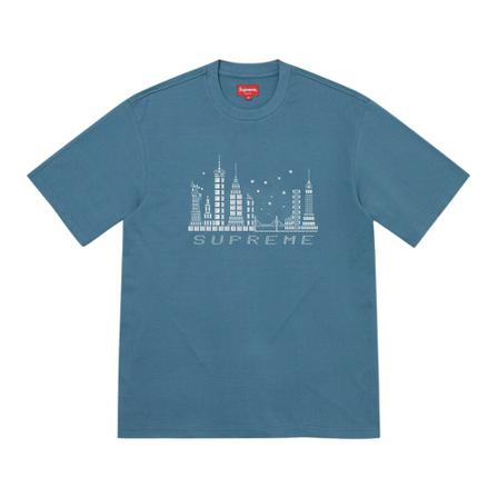 Supreme, T-Shirts Blauw, Heren, Maat:XL,Katoen