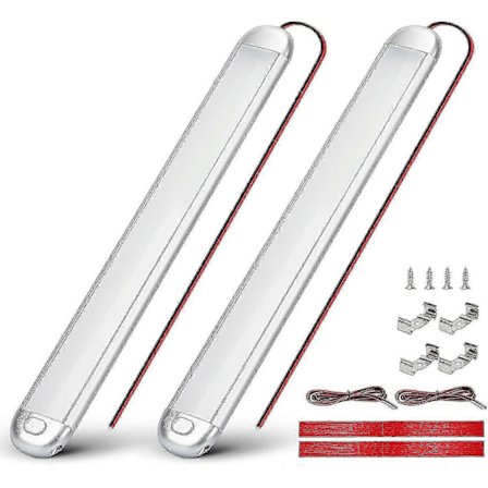 12V LED-lampor Husvagn 12V LED-strip Ljus Husbil Van-lampor Interiör LED 12V Med Strömbrytare På/Av 2st