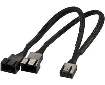 Akasa-Adapter Y-splittkabel 4-pins fläktar-Forgreningskabel for 4-pinners PWM-vifter, 15 cm-Computer components-Installasjon og modding