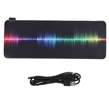 Tangentbord Musmatta LED Lampa Bordsplatta RGB Bakgrundsbelyst Förlängd Tangentbord Gaming Musmatta